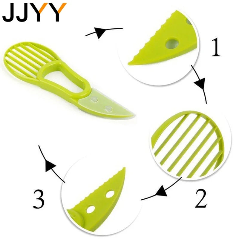 JJYY 3-in-1 Avocado-Werkzeug aus hochwertigem Kunststoff