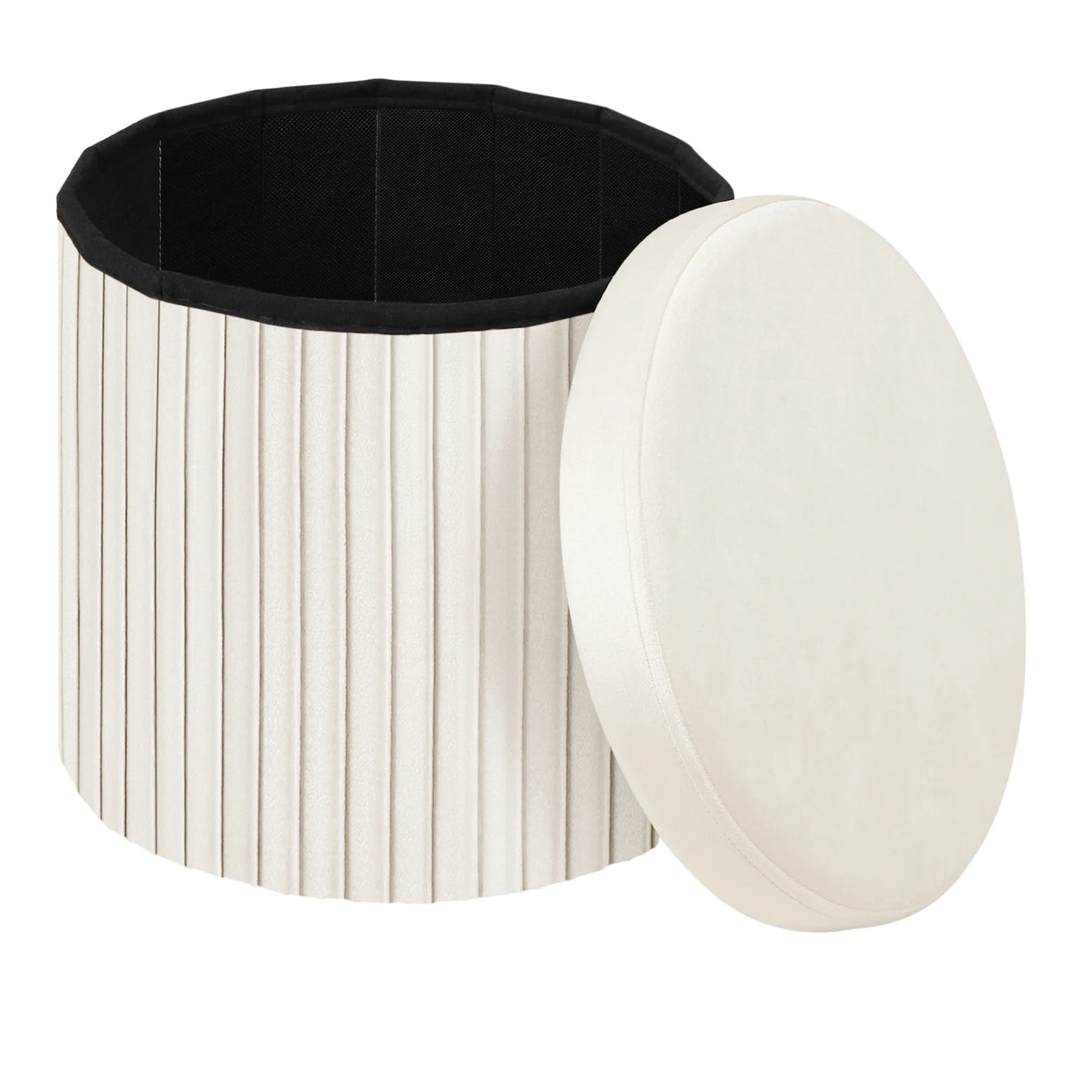 Eleganter Samtstoff-Hocker
