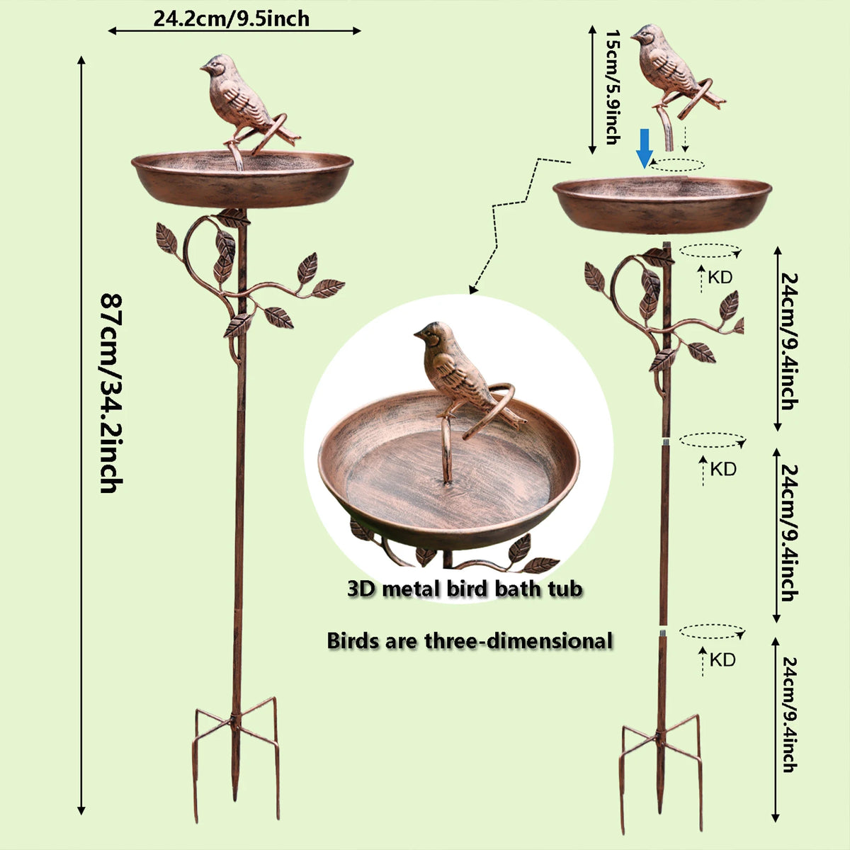 Elegante Vogeltränke