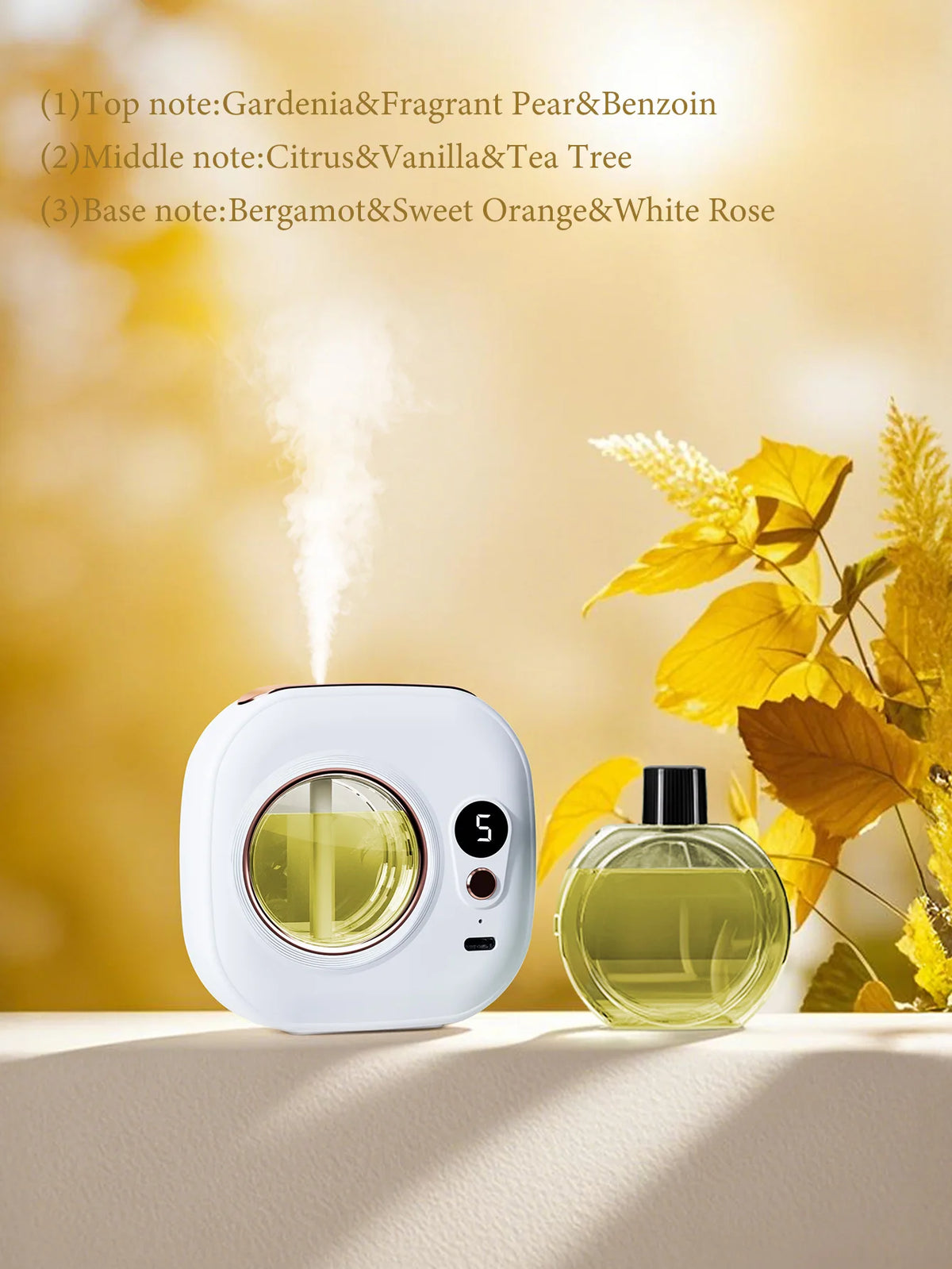 Ultraschall-Aroma-Diffuser mit wiederaufladbarem Akku