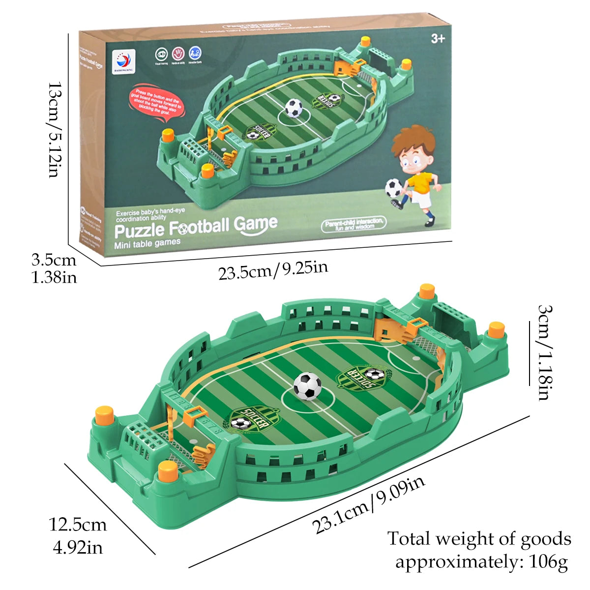 Kompaktes Tischfußballspiel