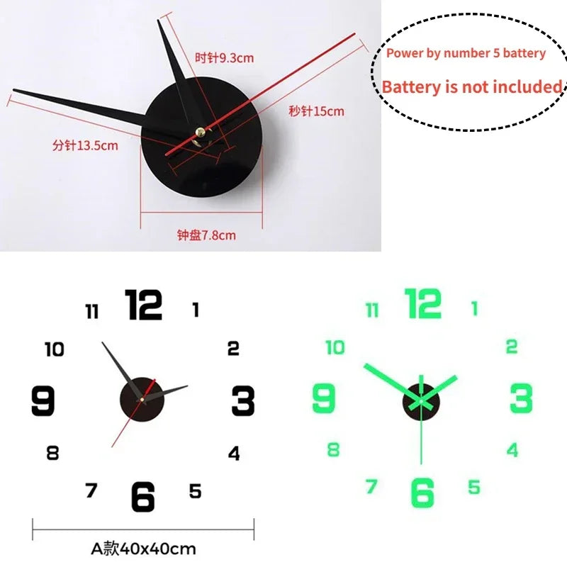 Moderne 3D Wanduhr aus Acryl