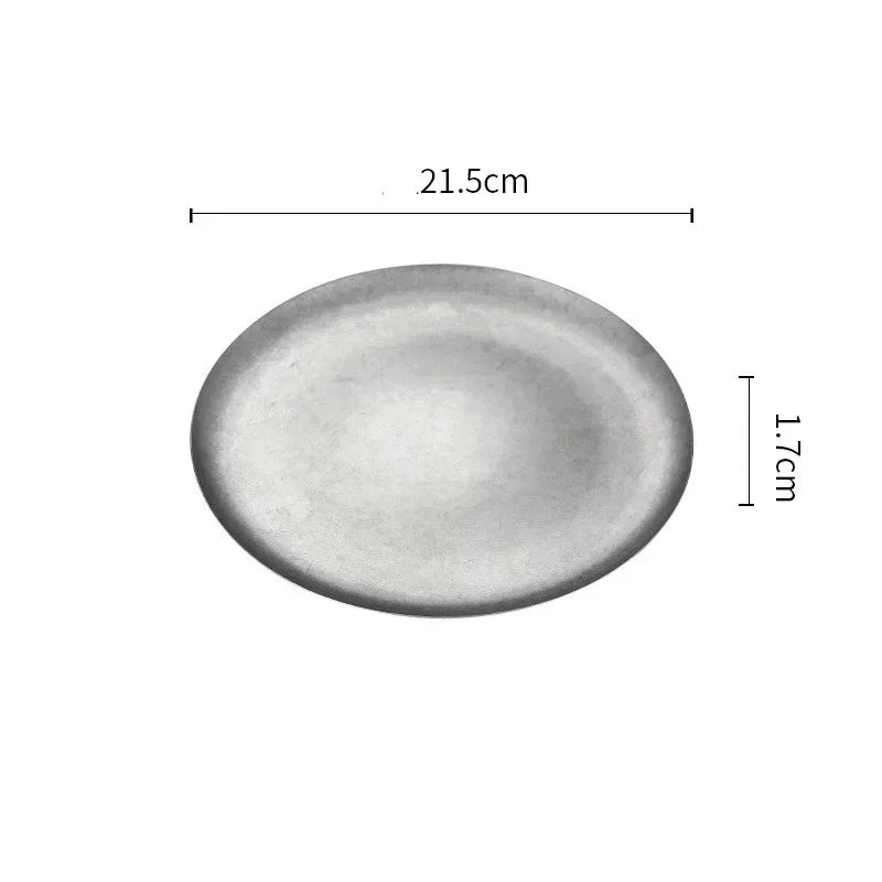 Elegante Edelstahl-Dessertteller