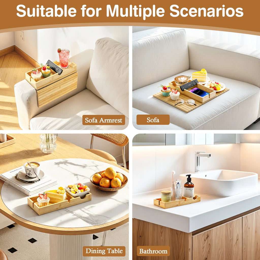 2-in-1 Sofa-Armrest-Tablett