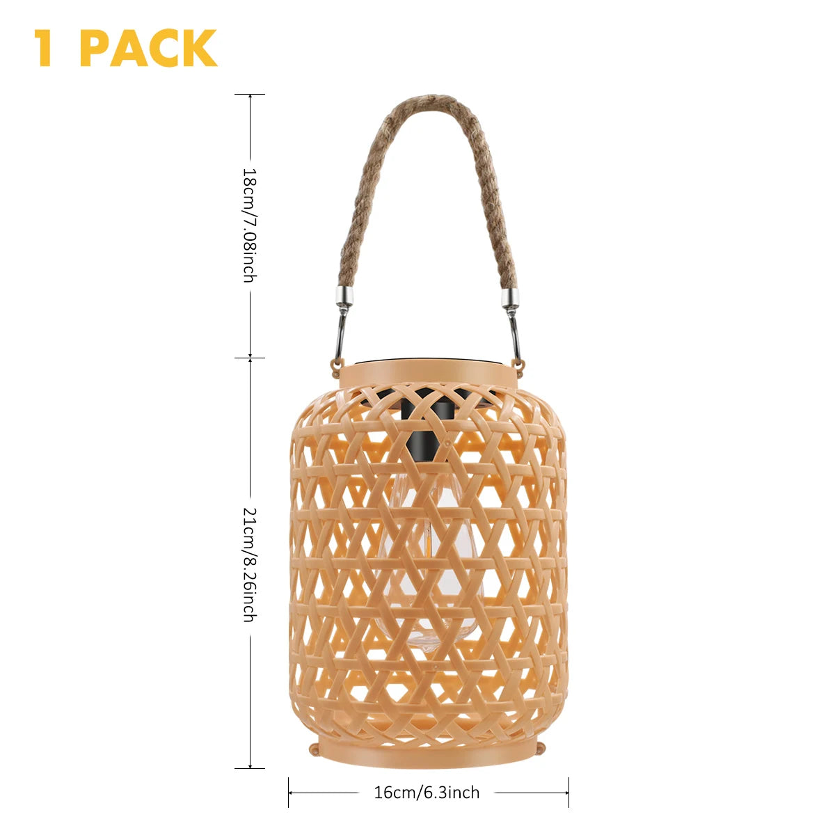 Stilvolle Rattan-Solarlaterne