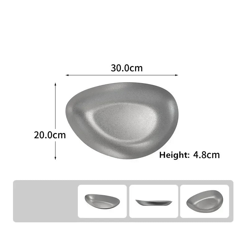 Elegante Edelstahl-Dessertteller