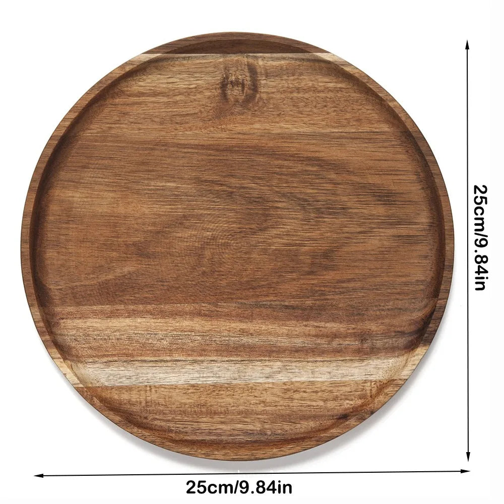 Elegante runde Holzplatte aus hochwertigem Naturholz