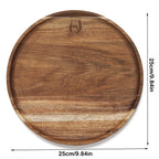 Elegante runde Holzplatte aus hochwertigem Naturholz
