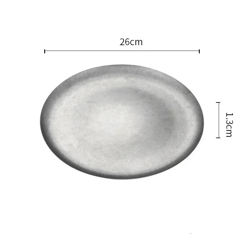 Elegante Edelstahl-Dessertteller
