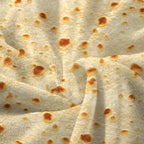 Gemütliche Flanell-Decke mit lustigem Tortilla-Print