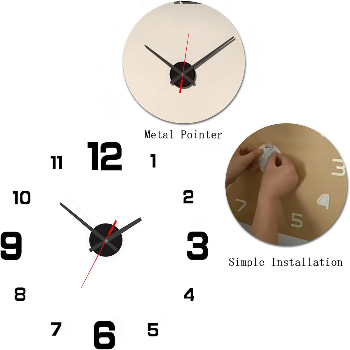 Moderne 3D Wanduhr