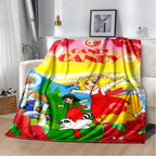 Weiches Flanell-Wurfdecke mit charmanten Anime-Cartoon-Motiven