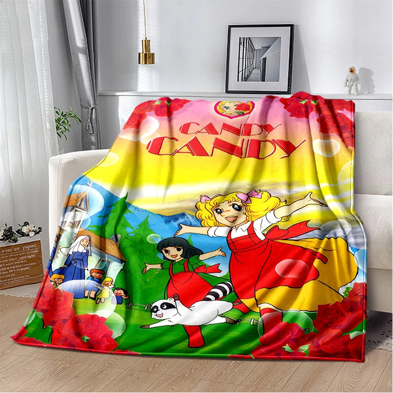 Weiches Flanell-Wurfdecke mit charmanten Anime-Cartoon-Motiven