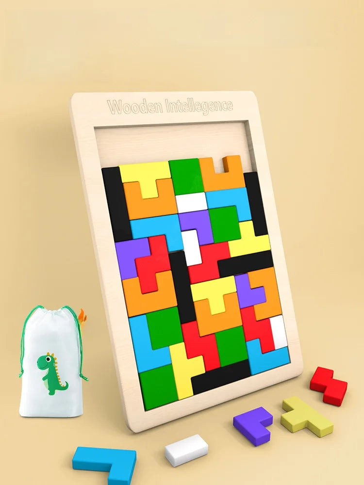 Klassisches Holz-Tangram-Puzzle