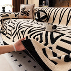 Kuschelige Fleece-Sofadecke im Boho-Stil