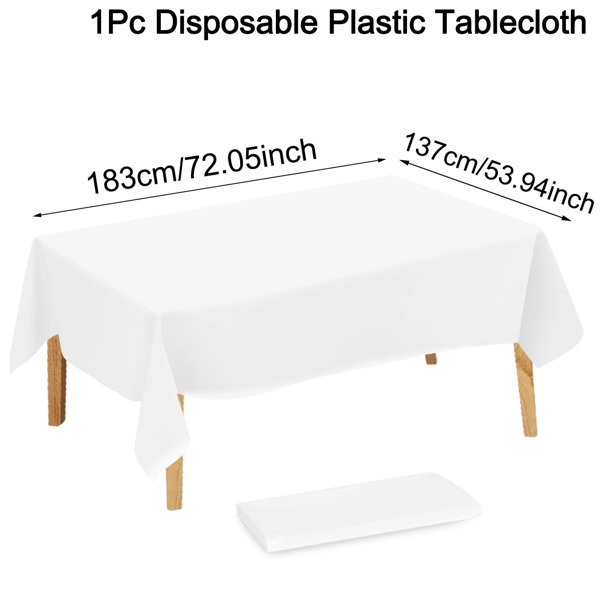 Elegante weiße Kunststoff-Tischdecke für jeden Anlass