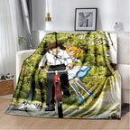 Weiches Flanell-Wurfdecke mit charmanten Anime-Cartoon-Motiven