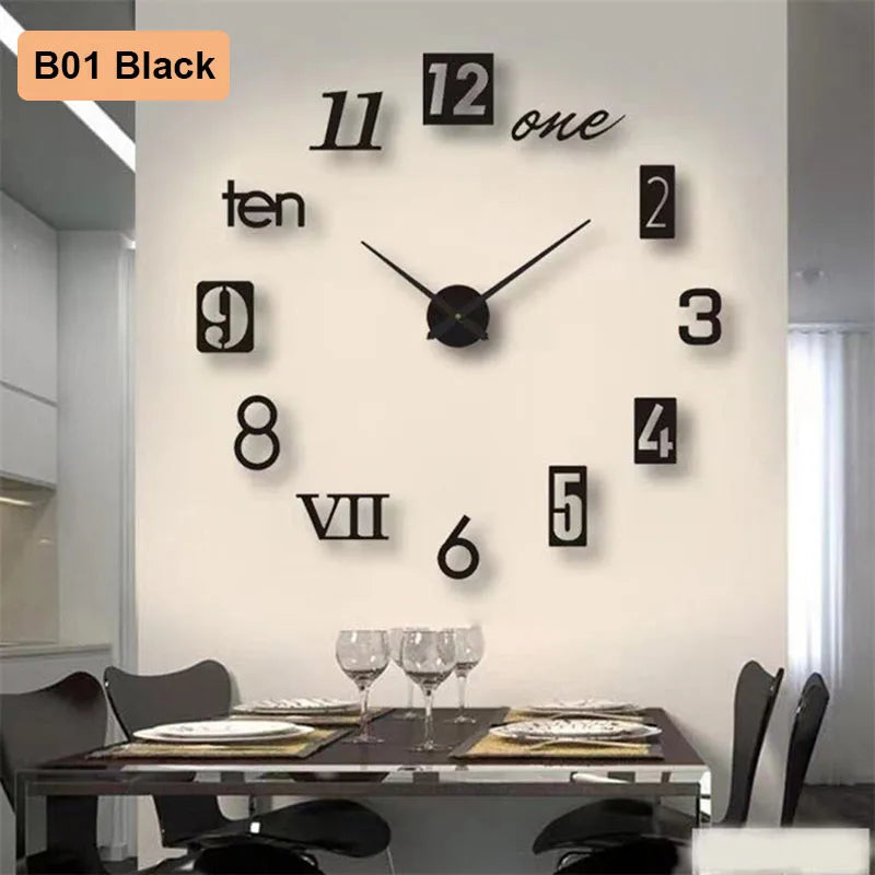Moderne 3D-Wanduhr aus Acryl