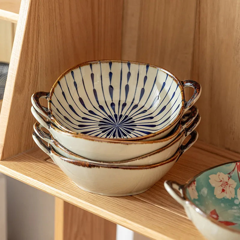 Elegante japanische Suppenschale aus Keramik