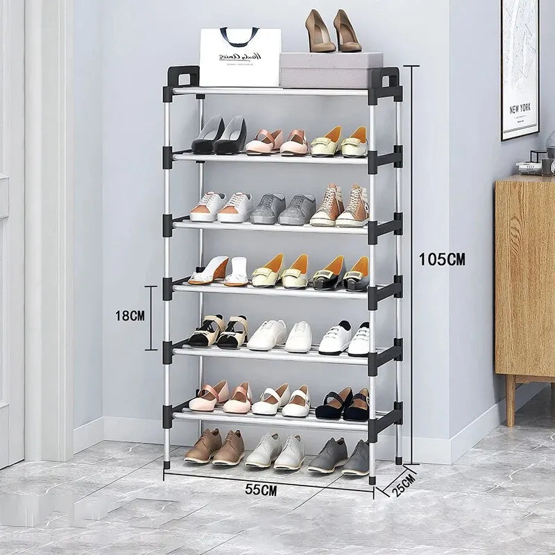 Praktischer Schuhregal mit 3-7 Ebenen