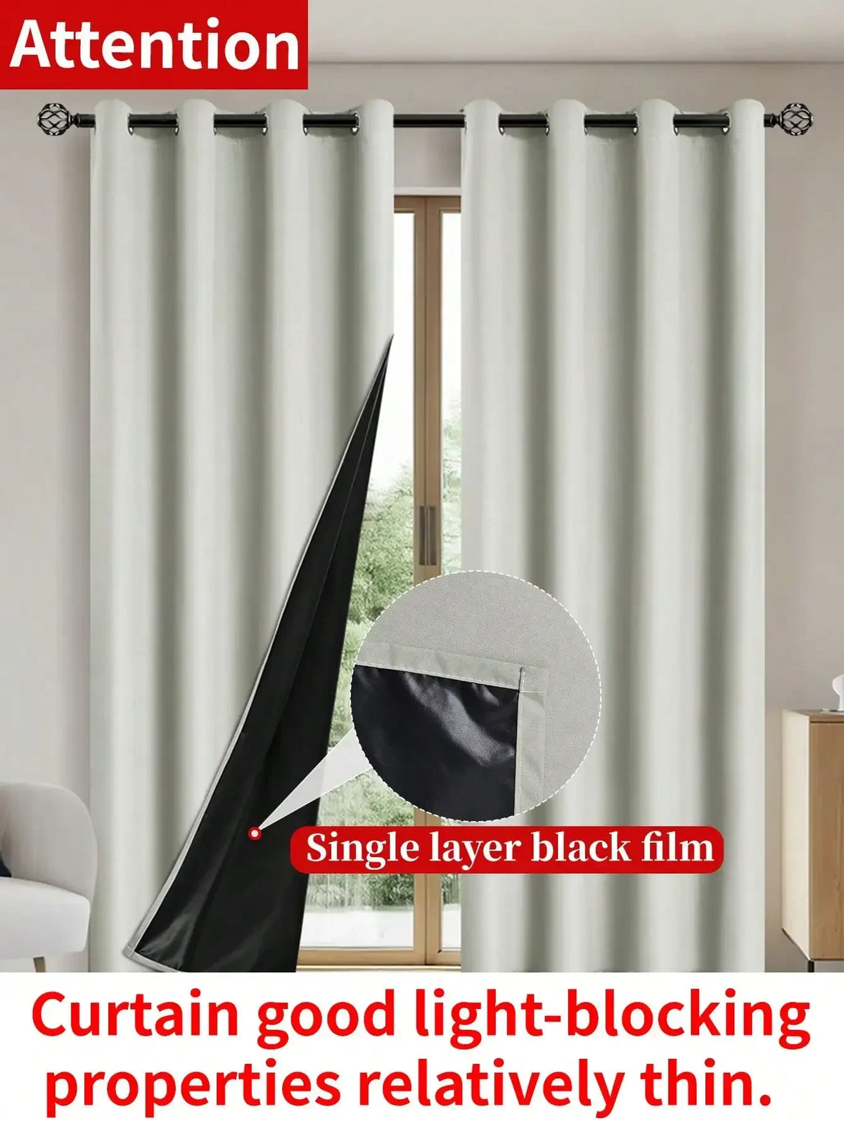 100% Blackout Curtain