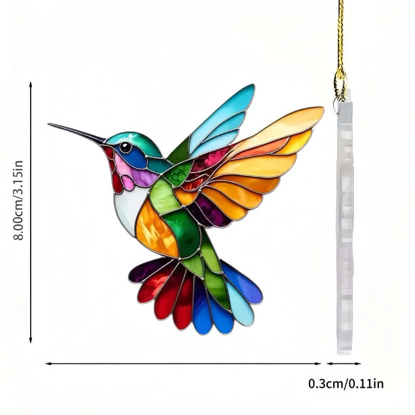 Wunderschöner Kolibri aus farbigem Acryl