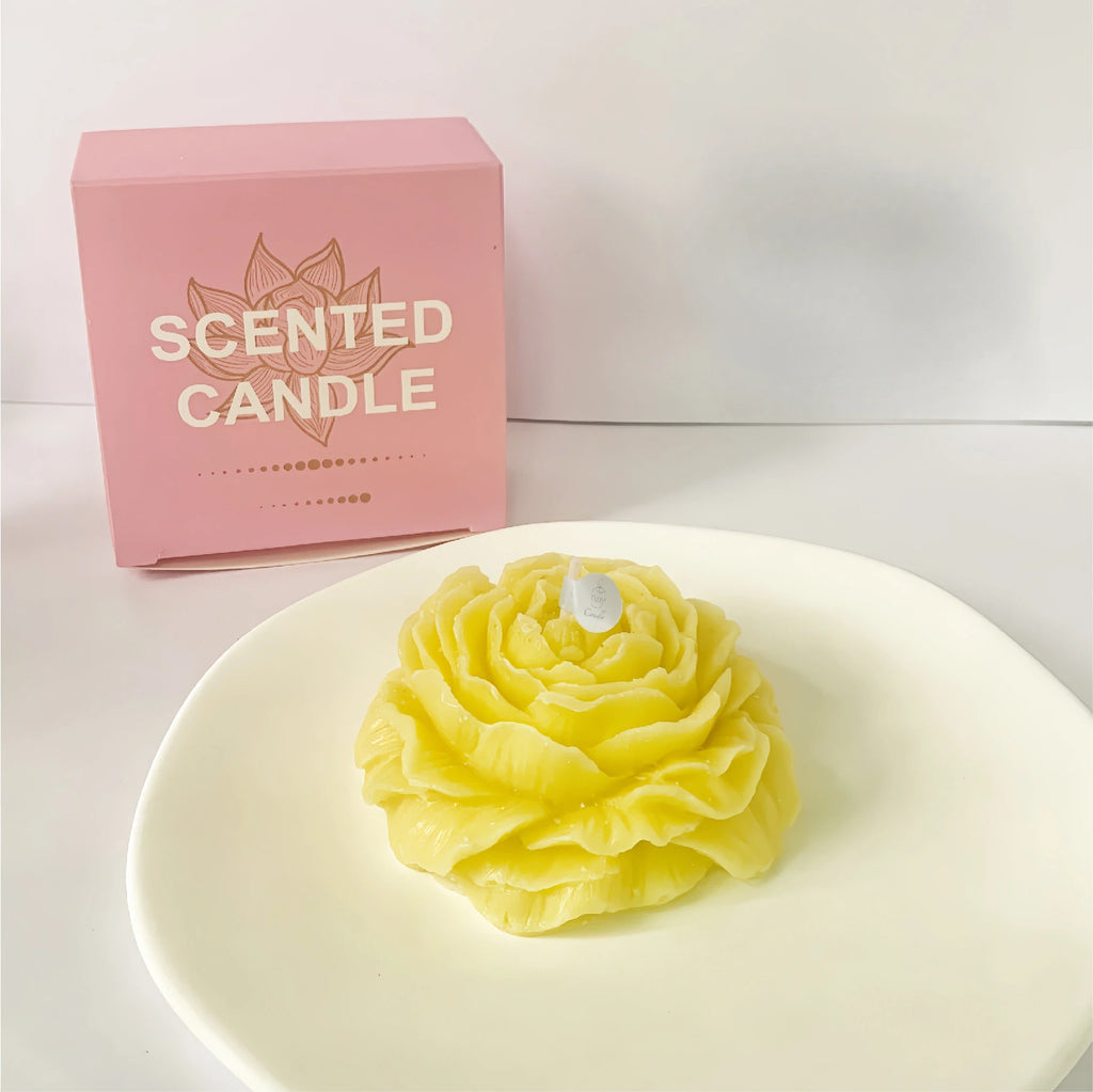 Elegante 3D-Pfingstrosen-Duftkerze