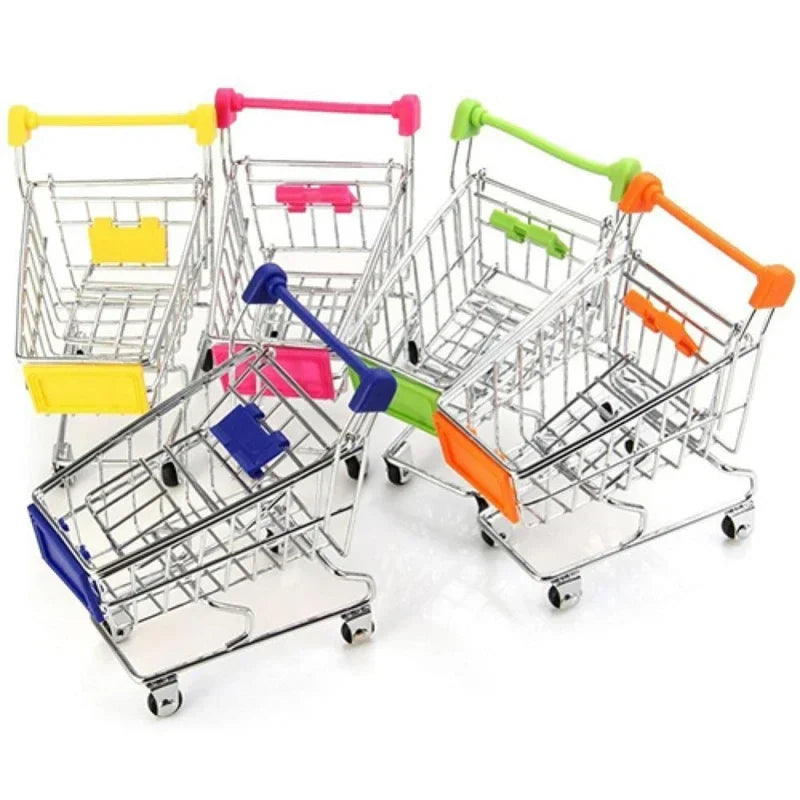 Dekorative Mini-Einkaufswagen aus Eisen