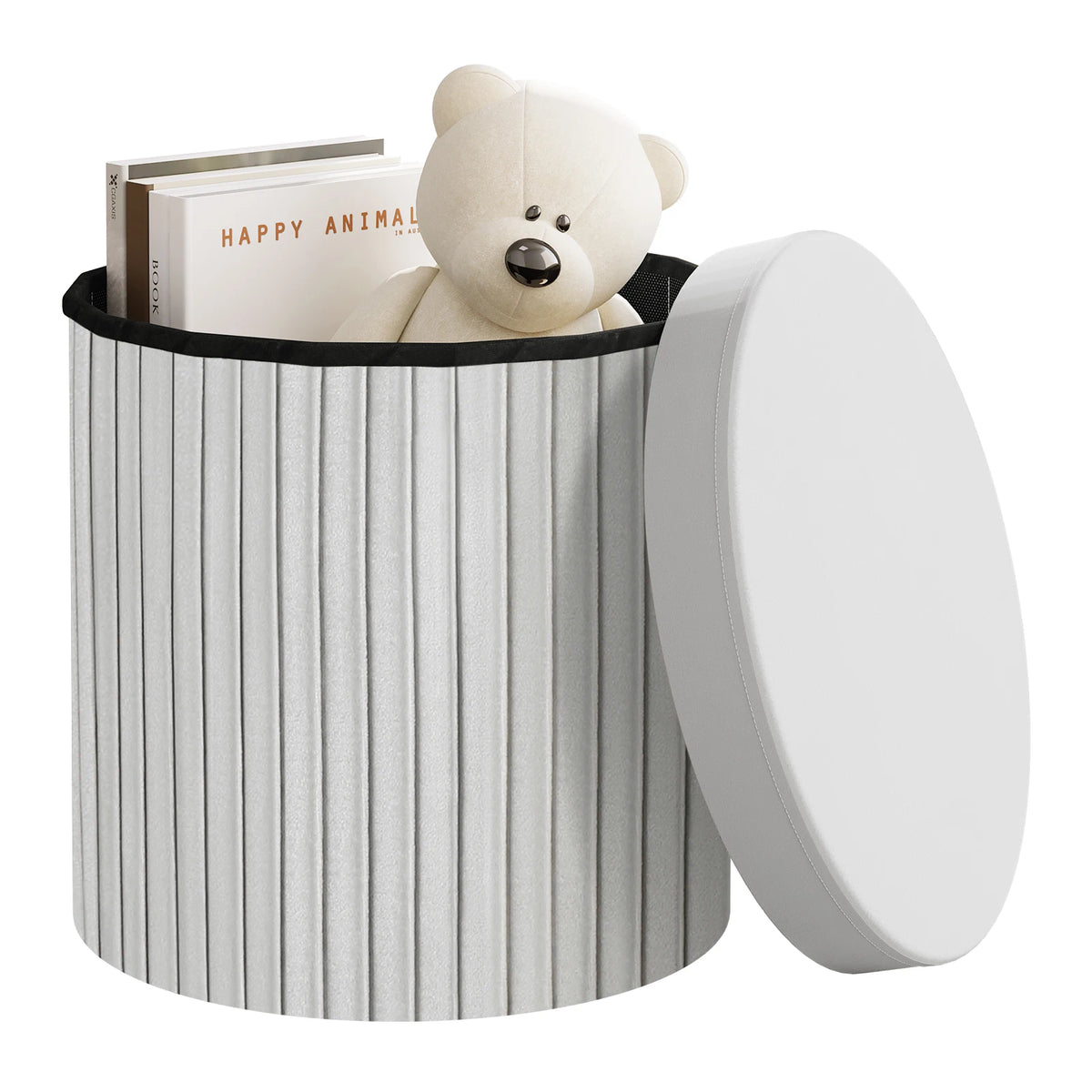 Eleganter Samtstoff-Hocker