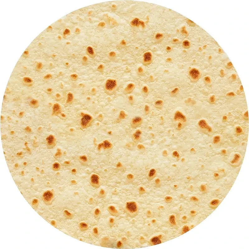 Gemütliche Flanell-Decke mit lustigem Tortilla-Print
