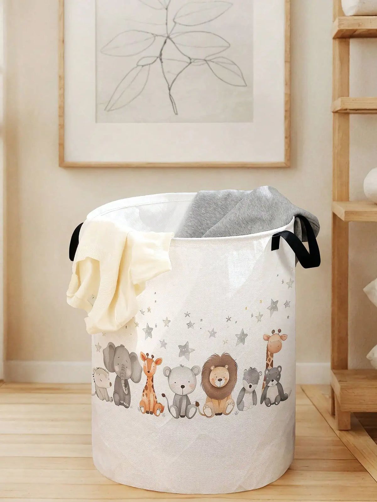 Hochwertige Wäschekorb mit tierischem Design