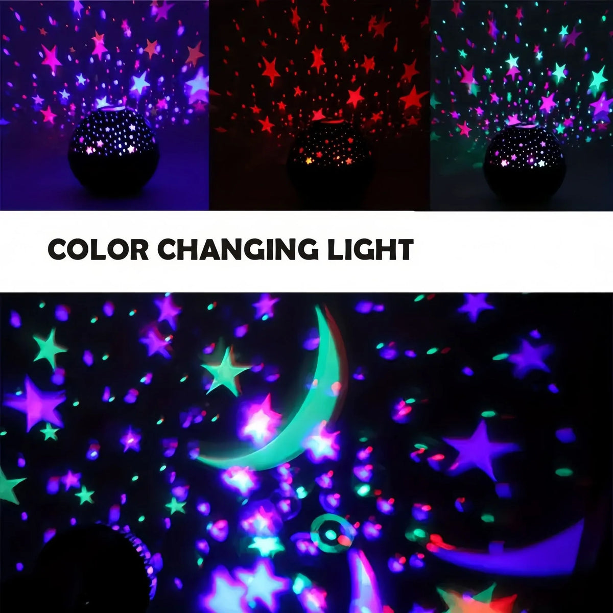RGB Nachtlicht mit Sternenprojektion für Kinderzimmer