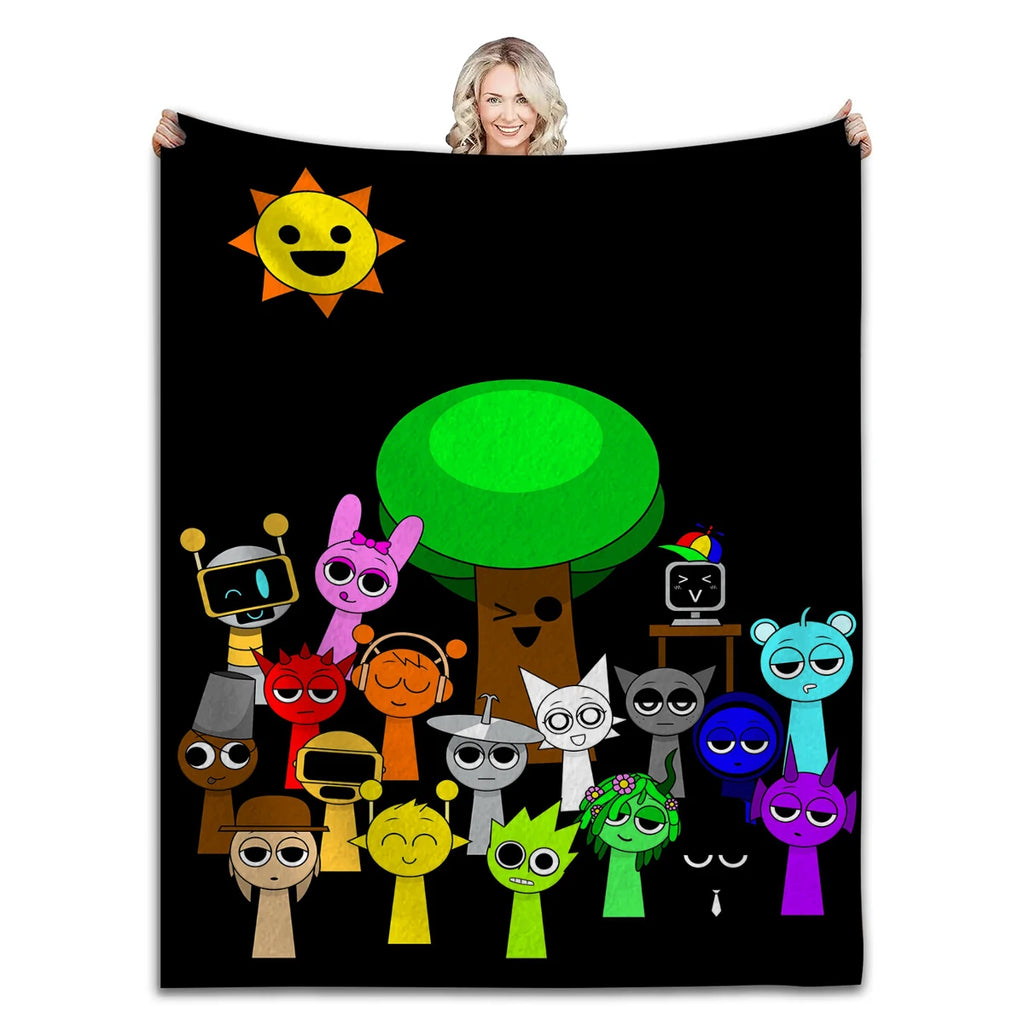 Sprunki Incredibox – Soft, fluffy plush blanket