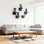 Elegante schwarze Wandregale