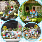 Niedliche Mini-Gartenzwerge aus Kunstharz