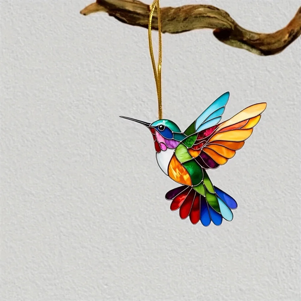 Wunderschöner Kolibri aus farbigem Acryl
