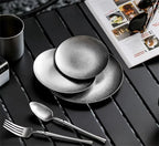 Elegante Edelstahl-Dessertteller