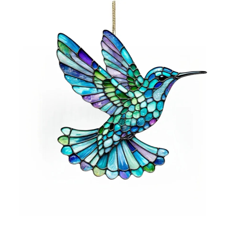 Wunderschöner Kolibri aus farbigem Acryl