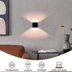 Boxförmige LED-Wandleuchte
