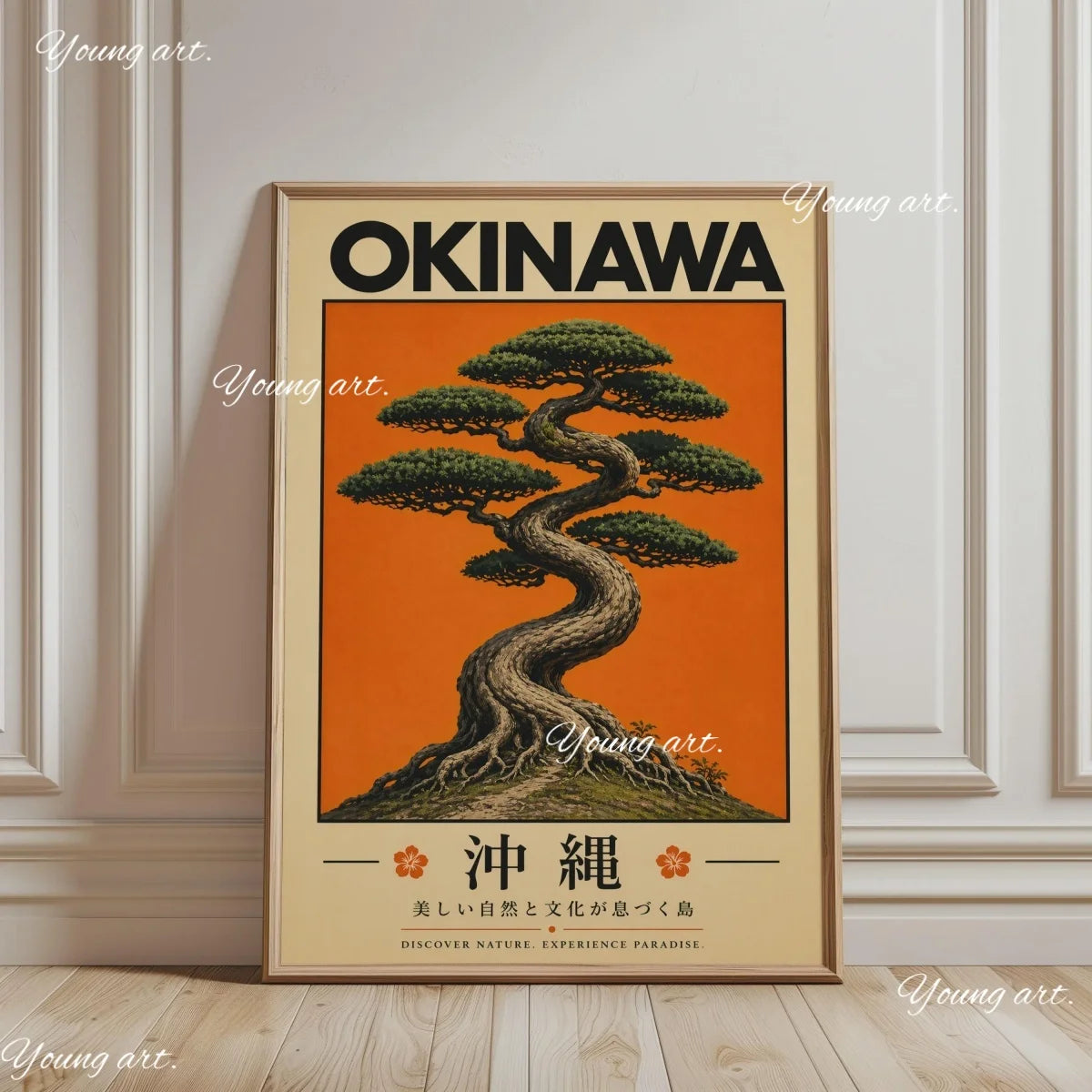 Elegantes japanisches Leinwand-Kunstdruck-Poster