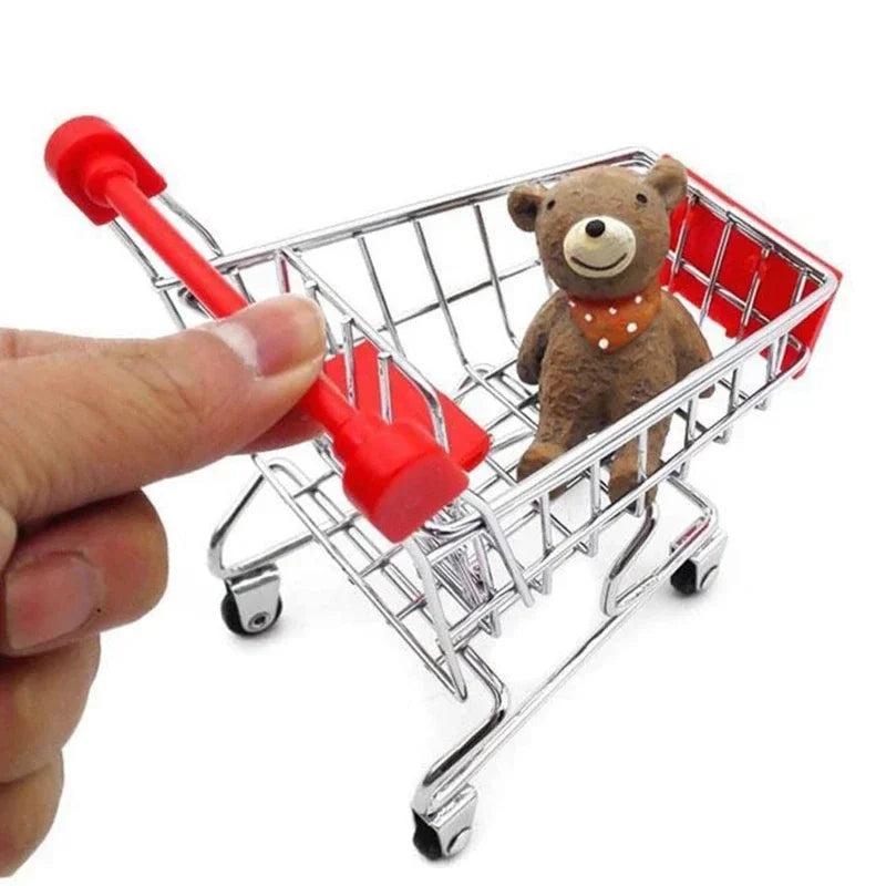 Dekorative Mini-Einkaufswagen aus Eisen