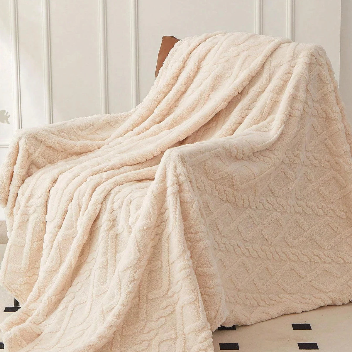Kuschelweiches Coral Fleece Tagesdecke