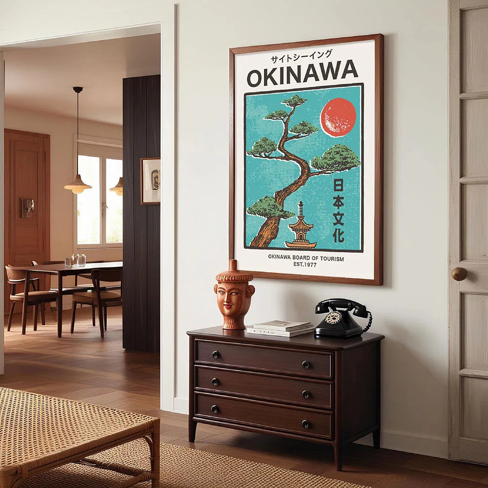 Elegantes japanisches Leinwand-Kunstdruck-Poster