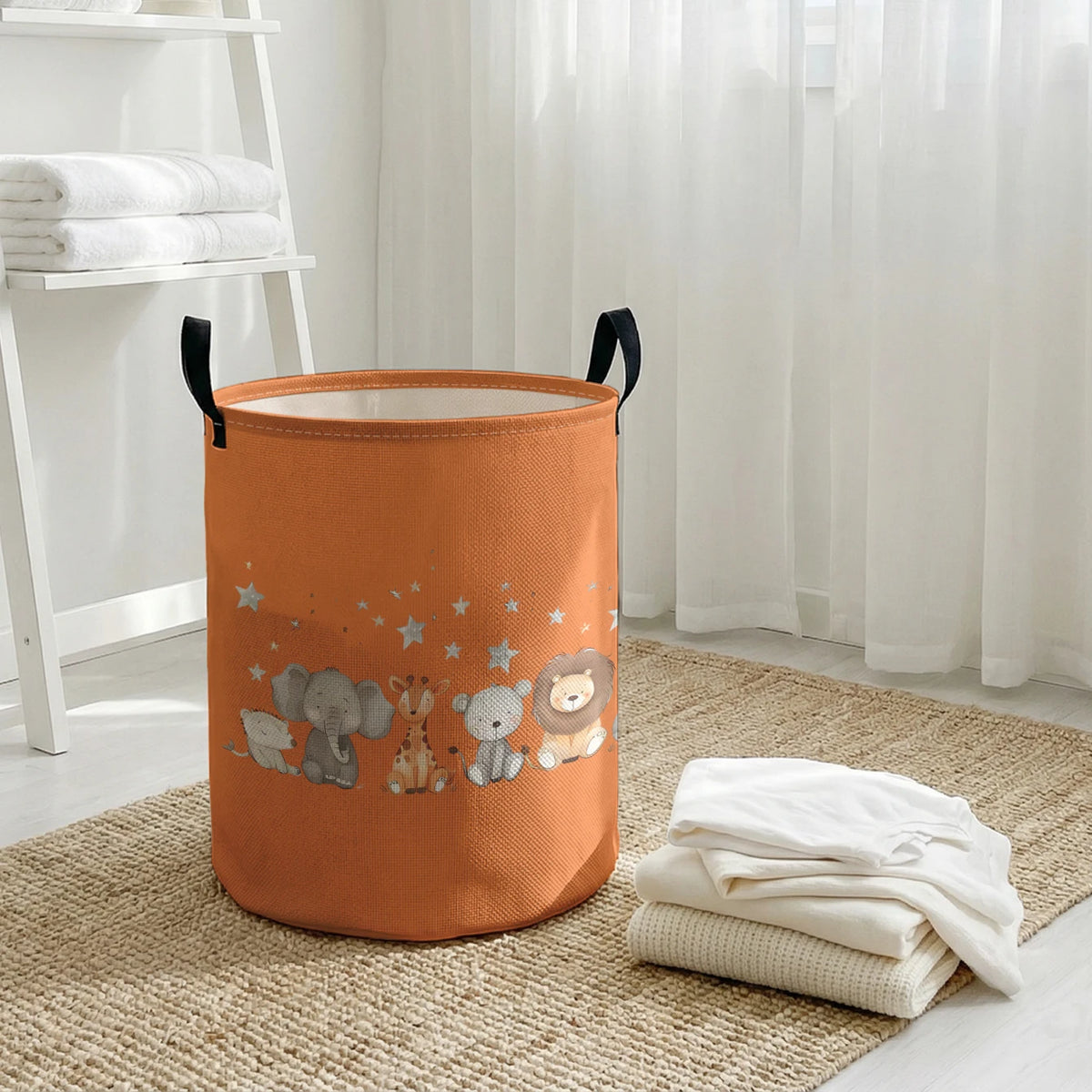 Hochwertige Wäschekorb mit tierischem Design