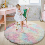 Weiches, flauschiges rundes Plüschteppich