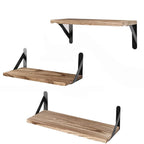 Elegante hängende Holzregale