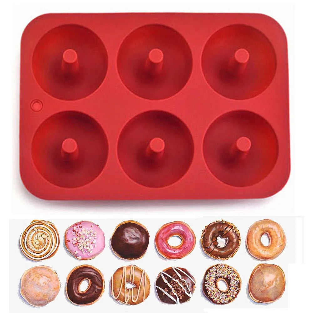 6 Donut-Silikon-Mulden