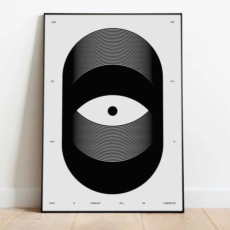 Elegantes schwarzweißes Leinwand-Poster